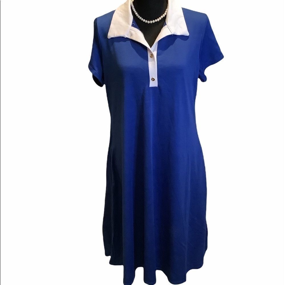 Short Sleeve Collard Dress by Ashley Stewart
